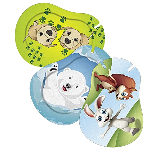 Ortopad Bamboo Adhesive Eye Patches 30Pack Regular Size Animals Pack Polar Bear Dog BunnySquirrel